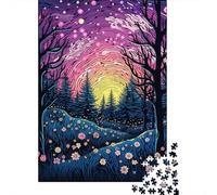 Rompecabezas De 1000 Piezas para Adolescentes Fantasy Forest Sunset Rompecabezas para Adultos Juego Práctico Montaje De Patrones Diversión En Casa Actividades, 38x26cm/1000pcs