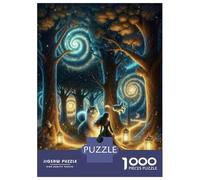 Rompecabezas De 1000 Piezas para Adolescentes Fantasy Forest with Spiral Nebula Rompecabezas De Juguete para Decoración De Pared Desafío Difícil Regalo De Cumpleaños, Regalos, 52x38cm/1000pcs