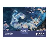 Rompecabezas De 1000 Piezas para Adolescentes Fantasy Fox Art Print Rompecabezas para Adolescentes Juego Práctico Desafío Difícil Oferta como Regalo para Toda La Familia 52x38cm/1000pcs