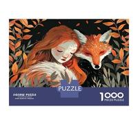 Rompecabezas De 1000 Piezas para Adolescentes Fantasy Fox Wall Art Print Rompecabezas para Adultos Juego Práctico Regalos para Mujeres Regalos para Amigos Y Familiares 52x38cm/1000pcs