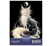 Rompecabezas De 1000 Piezas para Adolescentes Fantasy Fox with Yin Yang Rompecabezas para Adultos Juegos Familiares Decoración De Pared Regalos Y Cumpleaños Únicos 52x38cm/1000pcs