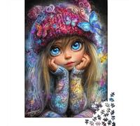 Rompecabezas De 1000 Piezas para Adolescentes Fantasy Girl with Butterflies Rompecabezas Juegos Divertidos Desafío Difícil Cumpleaños Y Navidad 38x26cm/1000pcs