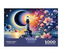 Rompecabezas De 1000 Piezas para Adolescentes Fantasy Lighthouse Artwork Rompecabezas para Adultos Juego De Ingenio Decoración Cumpleaños 70x50cm/1000pcs