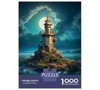 Rompecabezas De 1000 Piezas para Adolescentes Fantasy Lighthouse Rompecabezas para Adultos Juego Familiar Decoración del Hogar Cumpleaños Y Navidad 38x26cm/1000pcs
