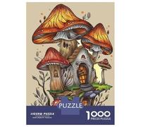 Rompecabezas De 1000 Piezas para Adolescentes Fantasy Mushroom Houses Rompecabezas para Adultos Juguetes DIY Desafío Difícil Regalos para Amigos Y Familiares 70x50cm/1000pcs