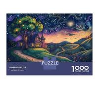 Rompecabezas De 1000 Piezas para Adolescentes Fantasy Night Sky Art Print Rompecabezas para Adultos Juegos Relajantes Mejora La Memoria Ayuda A Ejercitar El Cerebro 38x26cm/1000pcs