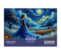 Rompecabezas De 1000 Piezas para Adolescentes Fantasy Night Sky Dress Rompecabezas para Adultos Juego Familiar Análisis Y Lógica Actividades Divertidas En Casa 38x26cm/1000pcs