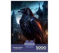 Rompecabezas De 1000 Piezas para Adolescentes Fantasy Raven in Castle Rompecabezas para Adultos Juguetes DIY para La Diversión Familiar para Cumpleaños, Navidad 52x38cm/1000pcs