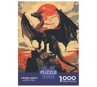 Rompecabezas De 1000 Piezas para Adolescentes Fantasy Retro Dragon Beast Rompecabezas Juegos Divertidos Regalos para Mujeres Cumpleaños Y Navidad 38x26cm/1000pcs