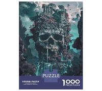 Rompecabezas De 1000 Piezas para Adolescentes Fantasy Skull Landscape Art Print Rompecabezas para Adultos Juegos De Relajación Regalos De Cumpleaños para Amigos Y Familiares 38x26cm/1000pcs