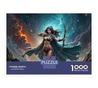 Rompecabezas De 1000 Piezas para Adolescentes Fantasy Warrior Woman Art Print-2 Rompecabezas para Adultos Juegos Relajantes Regalos para Mujeres Interacción Entre Padres E Hijos 52x38cm/1000pcs