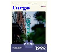 Rompecabezas De 1000 Piezas para Adolescentes Fargo North Dakota Travel Art Rompecabezas para Adultos Juguetes DIY Desafío Difícil Regalos para Amigos Y Familiares 38x26cm/1000pcs