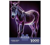 Rompecabezas De 1000 Piezas para Adolescentes Farm Donkey Oil Paint Rompecabezas para Adolescentes Juegos Relajantes Difícil Regalos para Amigos Y Familiares 38x26cm/1000pcs