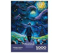 Rompecabezas De 1000 Piezas para Adolescentes Farmer and His Sheeps Rompecabezas Juegos Divertidos Regalos para Mujeres Cumpleaños Y Navidad 70x50cm/1000pcs