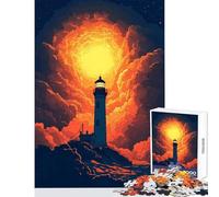 Rompecabezas de 1000 Piezas para Adolescentes Faro bajo un Cielo Estrellado Juguetes de Bricolaje Regalos para Mujeres y Hombres Juego práctico colección de Artistas Bellas Artes tamaño 50x75cm