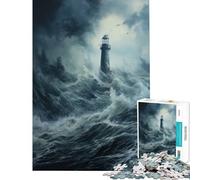 Rompecabezas de 1000 Piezas para Adolescentes Faro Brisa Marina Desafío de Inteligencia Cerebral Juguetes Adictivos Juegos Educativos Difícil Excelente Regalo (Tamaño 38x52cm)