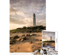 Rompecabezas de 1000 piezas para adolescentes Faro de Caños de Meca Cádiz Andalucía España Decoración del hogar Juguetes Regalo Cumpleaños Juego de ingenio Lista de deseos con Papá Noel Tamaño 50x75cm