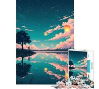 Rompecabezas de 1000 Piezas para Adolescentes Faroles nocturnos Junto al Lago Ideal para cumpleaños y Navidad Un Juego práctico Divertido y con Humor para Mayores de 14 años Incluye Juego