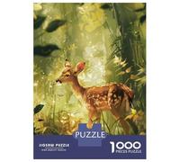 Rompecabezas De 1000 Piezas para Adolescentes Fawn in Sunlit Glade Rompecabezas para Adultos Juegos Relajantes Regalos para Mujeres Interacción Entre Padres E Hijos 38x26cm/1000pcs