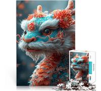 Rompecabezas de 1000 Piezas para Adolescentes Feliz año Nuevo dragón Regalos de Juegos desafiantes Regalo de cumpleaños 75x50cm