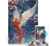 Rompecabezas de 1000 Piezas para Adolescentes Fénix japonés Juguete Educativo para aliviar el estrés Regalos de Amigo Secreto 38x26cm
