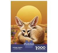 Rompecabezas De 1000 Piezas para Adolescentes Fennec Fox in Desert Landscape Rompecabezas para Adultos Juegos Familiares Regalos para Mujeres Cumpleaños 38x26cm/1000pcs