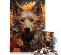 Rompecabezas de 1000 Piezas para Adolescentes Fenrir el Lobo nórdico Juego Educativo Familiar Juguetes de decoración del hogar 52x38cm