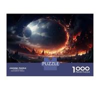 Rompecabezas De 1000 Piezas para Adolescentes Fiery Alien Landscape -1 Rompecabezas Juegos Divertidos Carrera De Velocidad Manual Cumpleaños 70x50cm/1000pcs