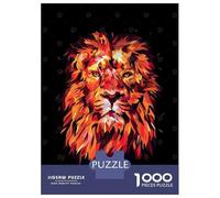 Rompecabezas De 1000 Piezas para Adolescentes Fiery King Lion Rompecabezas Juegos De Relajación Análisis Y Lógica Desafío Educativo 70x50cm/1000pcs