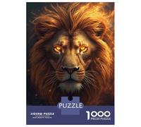 Rompecabezas De 1000 Piezas para Adolescentes Fiery Lion Portrait Rompecabezas para Adultos Juegos Relajantes Decoración del Hogar Juego Desafiante Regalos 70x50cm/1000pcs