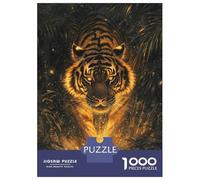 Rompecabezas De 1000 Piezas para Adolescentes Fiery Tiger Rompecabezas para Adultos Juegos Relajantes Decoración Desafío Educativo 38x26cm/1000pcs