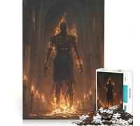 Rompecabezas de 1000 Piezas para Adolescentes: Figura en Llamas en una Catedral, Agni Juegos relajantes, antiestrés, cumpleaños y Navidad 38x52cm