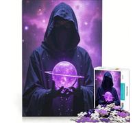 Rompecabezas de 1000 Piezas para Adolescentes Figura mística Que sostiene un Objeto Brillante Juegos educativos ensamblaje de Patrones Colección de Artistas Bellas Artes 38x52cm