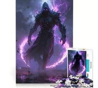 Rompecabezas de 1000 Piezas para Adolescentes: Figura Oscura con Capucha y energía púrpura Juegos relajantes, Actividades Divertidas en casa, Regalo Ideal para los Amantes de los Videojuegos 38x52cm