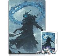 Rompecabezas de 1000 Piezas para Adolescentes, Figura Oscura, Maestro Elemental del Agua, Ideal para un pasatiempo Tranquilo en Interiores, Juguete de Corte de precisión Superior, tamaño 38x26cm