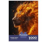 Rompecabezas De 1000 Piezas para Adolescentes Fire Lion King Rompecabezas para Adultos Juegos De Relajación Ensamblaje De Patrones Diversión En Casa Actividades, 70x50cm/1000pcs