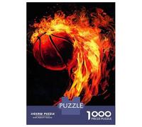 Rompecabezas De 1000 Piezas para Adolescentes Flaming Basketball Rompecabezas para Adultos Juego Práctico Pero Divertido Y Humorístico Regalos para Reducir El Estrés 52x38cm/1000pcs