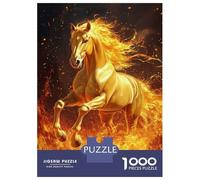 Rompecabezas De 1000 Piezas para Adolescentes Flaming Horse of Fire Rompecabezas para Adultos Juego Práctico Decoración del Hogar Cumpleaños Y Navidad 70x50cm/1000pcs