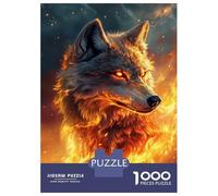 Rompecabezas De 1000 Piezas para Adolescentes Flaming Wolf Majesty -2 Rompecabezas para Adultos Juego Práctico Pero Divertido Y Humorístico Regalos para Reducir El Estrés 38x26cm/1000pcs