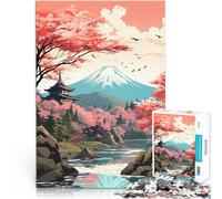Rompecabezas de 1000 Piezas para Adolescentes Flor Japonesa Entrena tu Cerebro y Tus Manos Toda la Familia. 38x26cm