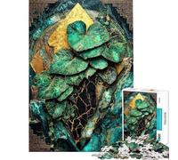 Rompecabezas de 1000 Piezas para Adolescentes Flor Mística de Las Profundidades Doradas Juguetes Juegos Educativos Juegos Educativos Desafío Difícil Regalos para Mujeres y Hombres (tamaño 38x26cm)