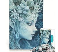 Rompecabezas de 1000 Piezas para Adolescentes Flora escarchada y misticismo etéreo, Juego Imposible, Actividades Divertidas para Hacer en casa, cumpleaños y Navidad 50x75cm