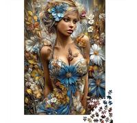 Rompecabezas De 1000 Piezas para Adolescentes Floral Fantasy Dress Rompecabezas Juegos Divertidos Desafío Difícil Cumpleaños Y Navidad 52x38cm/1000pcs