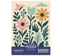 Rompecabezas De 1000 Piezas para Adolescentes Floral Pattern with Butterfly and Cloud Rompecabezas para Adultos Juego De Ingenio Ensamblaje De Patrones Desafiante De Completar 52x38cm/1000pcs