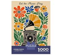 Rompecabezas De 1000 Piezas para Adolescentes Floral Vinyl Fair California Rompecabezas para Adultos Decoración De Pared De Juguete Mejora La Memoria Regalos Y Cumpleaños Únicos 38x26cm/1000pcs