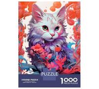 Rompecabezas De 1000 Piezas para Adolescentes Floral Whispers Cat Rompecabezas para Adultos Juego Práctico Pero Divertido Y Humorístico Regalos para Reducir El Estrés 52x38cm/1000pcs