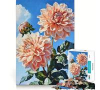 Rompecabezas de 1000 Piezas para Adolescentes Florece en Dalia,Divertido y fácil de Usar,Regalo para ejercitar la Mente,Juego Relajante,Arte navideño para el Tiempo Libre 50x75cm