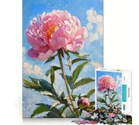 Rompecabezas de 1000 Piezas para Adolescentes Florece en peonía,Divertido y fácil de Usar,Regalo Ideal para ejercitar la Mente,Juego Relajante,Arte navideño para el Tiempo Libre 38x52cm