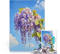 Rompecabezas de 1000 Piezas para Adolescentes Florecer en glicina Matar el Tiempo en Vacaciones en casa decoración de Pared 52x38cm