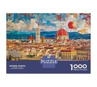 Rompecabezas De 1000 Piezas para Adolescentes Florence Cityscape with Dome Rompecabezas Juegos Relajantes Regalos para Mujeres Cumpleaños 38x26cm/1000pcs